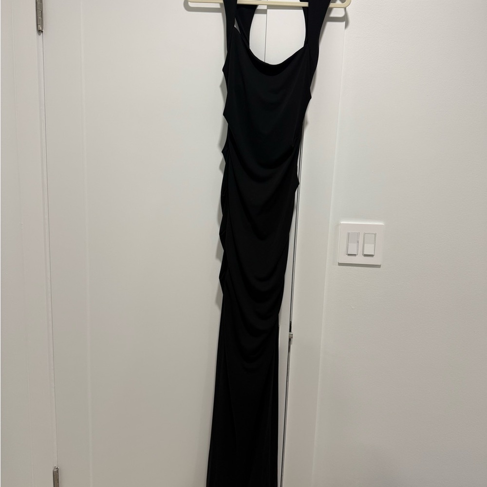 Nicole Miller Elegant Black Gown Maxi Dress